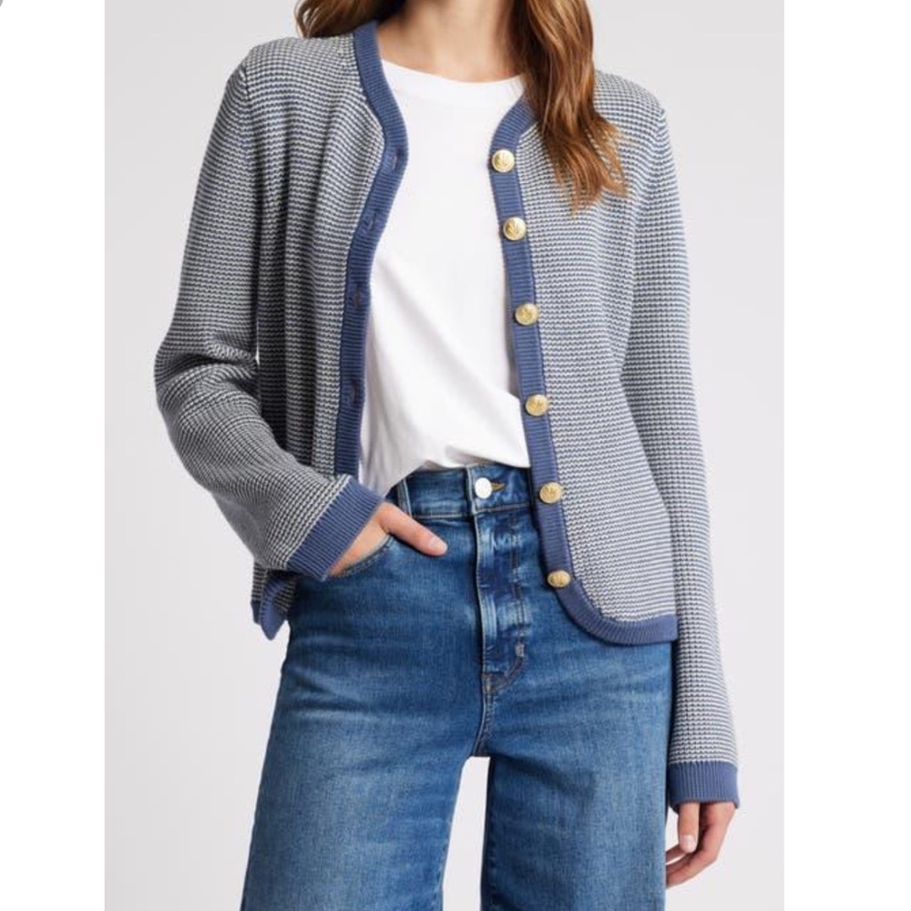 Rag And Bone Nora Cardigan Size S Women Cotton Blend Long Sleeve Button Preppy